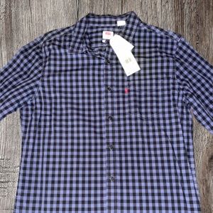 Levis Classic One Pocket Shirt Size M Blue Indigo
